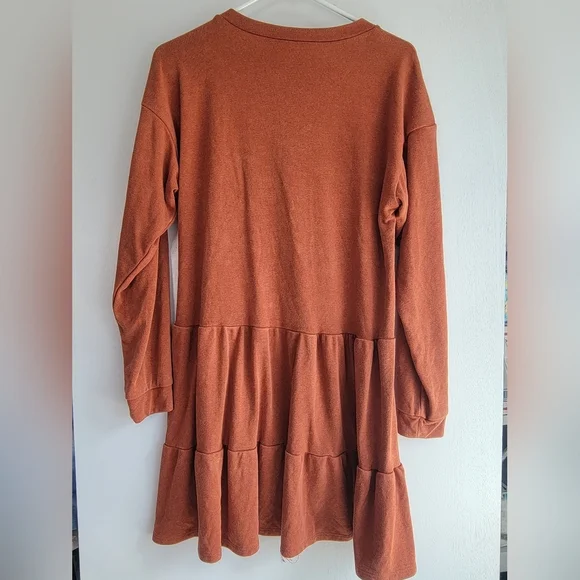 Wild Fable Jersey Dress Burt Orange Medium - Picture 5 of 5
